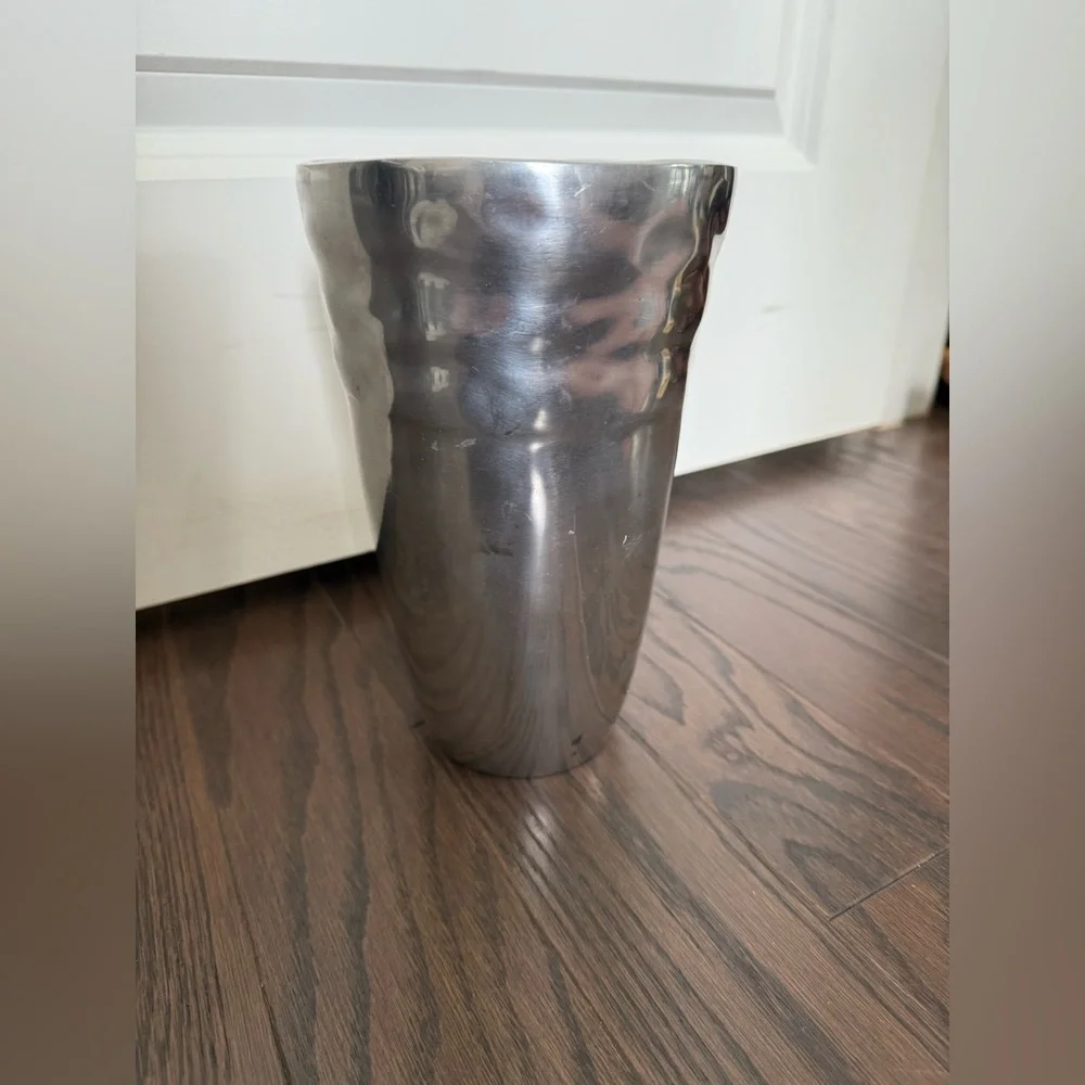 Pottery Barn Rippled Aluminum Vase